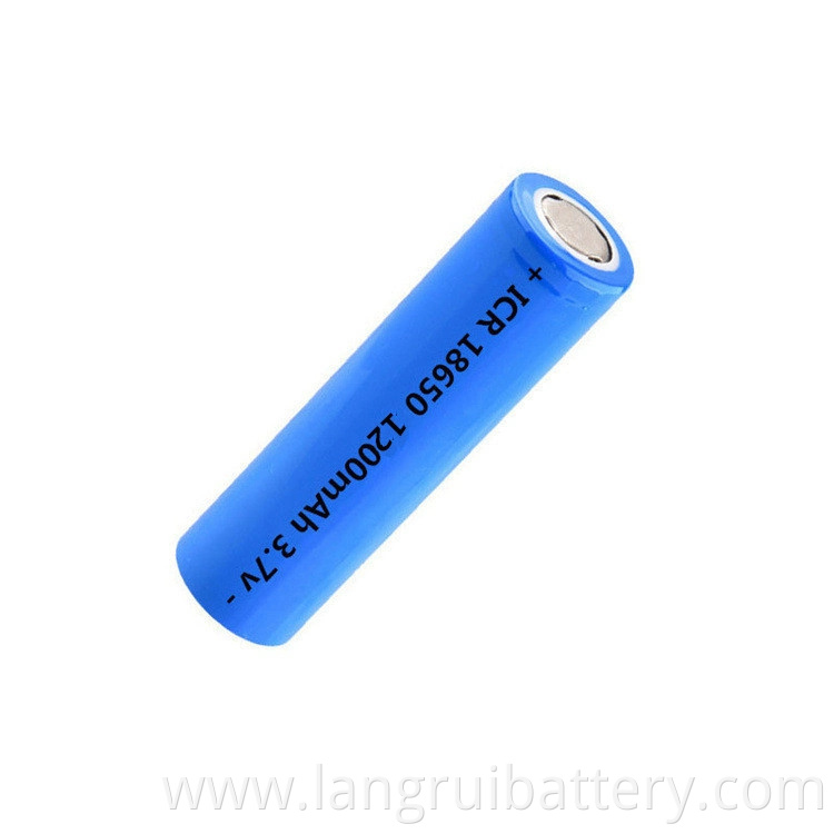 Bis Certificated Cylindrical 18650 3.7V 1200mAh Lithium Battery for LED Light